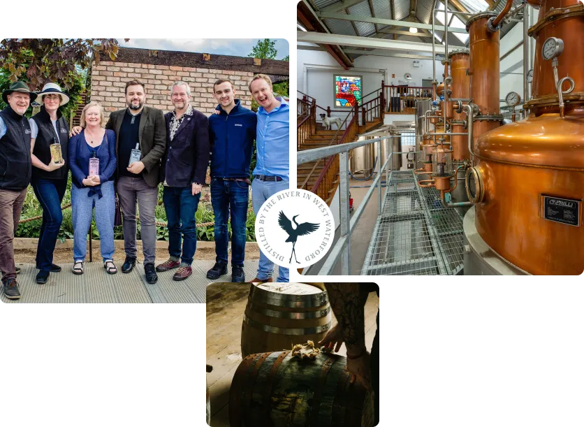 Copper stills at Blackwater Distillery – traditional Irish spirit production
