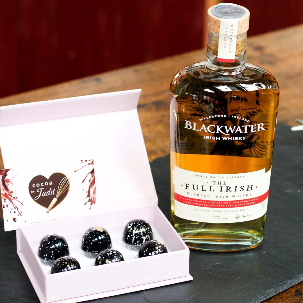 Irish Whiskey & cocoabyjudit dark chocolate gift set2