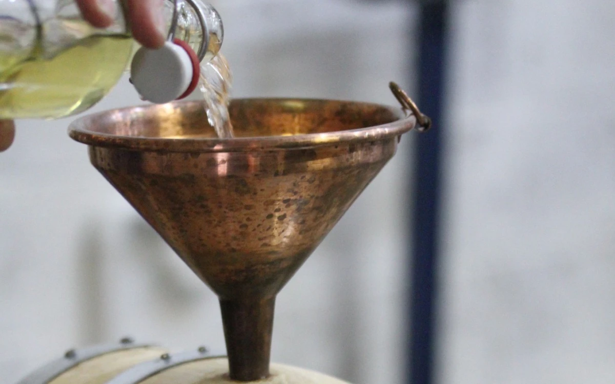 Poteen served from the cask